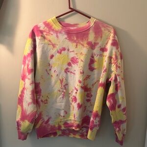 2000s Y2K Tie-Dye Sweatshirt with Skydive Embroidery